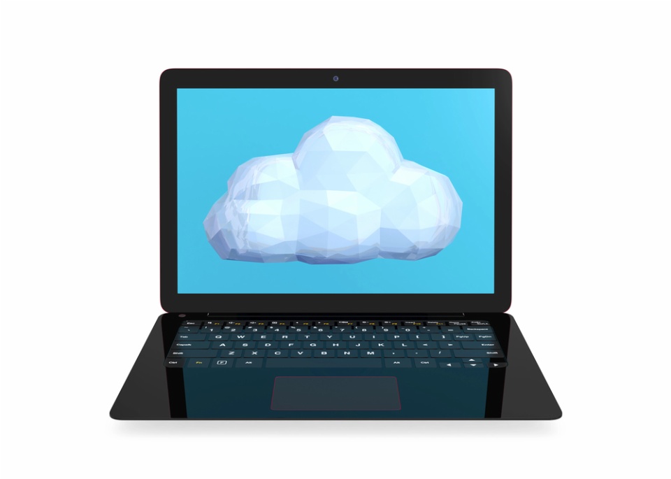 cloud on a laptop screen